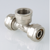 Обжимной тройник Valtec 16 мм. x 1/2" с внутренней резьбой VTm.332.N.160416