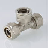 Обжимной тройник Valtec 16 мм. x 1/2" с внутренней резьбой VTm.332.N.160416