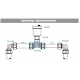 Обжимной тройник Valtec 16 мм. x 1/2" с внутренней резьбой VTm.332.N.160416