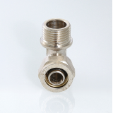 Обжимной угольник Valtec 26 мм. x 1" с наружной резьбой VTm.353.N.002606