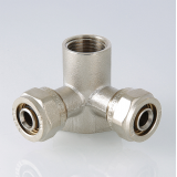 Обжимная проходная водорозетка Valtec 16 мм. x 1/2" с креплением VTm.334.N.160416