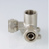 Обжимная проходная водорозетка Valtec 16 мм. x 1/2" с креплением VTm.334.N.160416