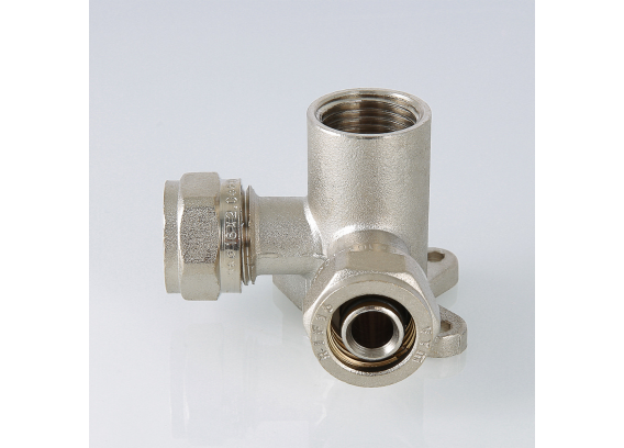 Обжимная проходная водорозетка Valtec 16 мм. x 1/2" с креплением VTm.334.N.160416