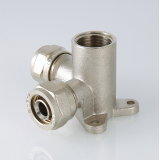 Обжимная проходная водорозетка Valtec 16 мм. x 1/2" с креплением VTm.334.N.160416