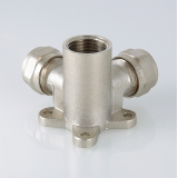 Обжимная проходная водорозетка Valtec 16 мм. x 1/2" с креплением VTm.334.N.160416