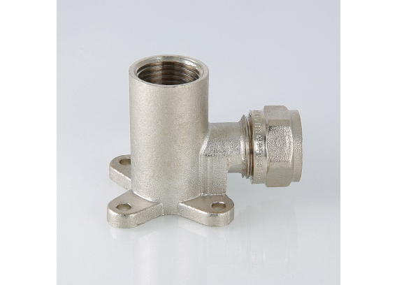 Обжимная проходная водорозетка Valtec 16 мм. x 1/2" с креплением VTm.334.N.160416