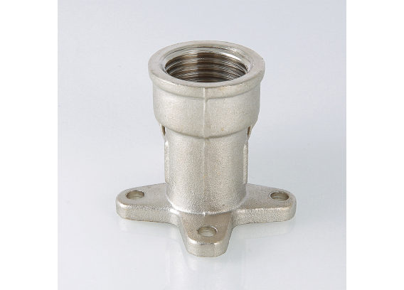 Обжимной угольник Valtec 16 мм. x 1/2" с внутренней резьбой и креплением VTm.354.N.001604
