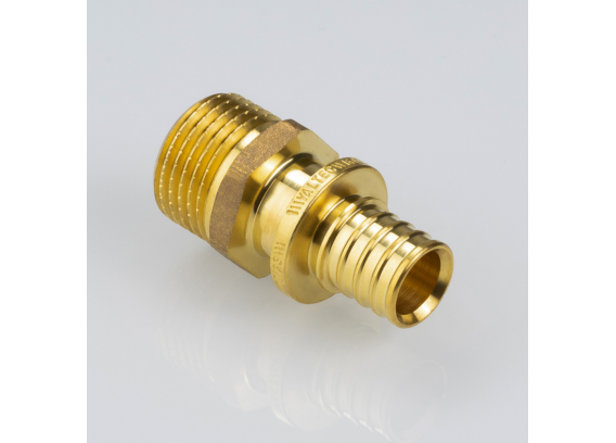 Надвижной аксиальный соединитель Valtec 20 (2,8) мм. x 3/4" с наружной резьбой VTm.401.G.002005