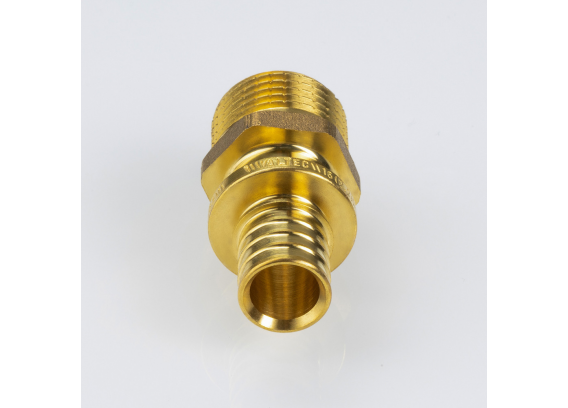 Надвижной аксиальный соединитель Valtec 20 (2,8) мм. x 3/4" с наружной резьбой VTm.401.G.002005
