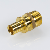 Надвижной аксиальный соединитель Valtec 20 (2,8) мм. x 3/4" с наружной резьбой VTm.401.G.002005