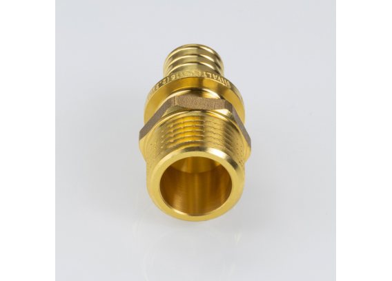 Надвижной аксиальный соединитель Valtec 20 (2,8) мм. x 3/4" с наружной резьбой VTm.401.G.002005