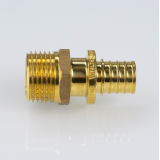 Надвижной аксиальный соединитель Valtec 20 (2,8) мм. x 3/4" с наружной резьбой VTm.401.G.002005