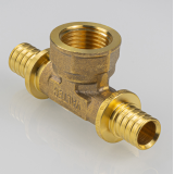 Надвижной аксиальный тройник Valtec 16 (2,2) мм. x 1/2" x 16 (2,2) мм. с внутренней резьбой VTm.432.G.160416