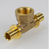 Надвижной аксиальный тройник Valtec 16 (2,2) мм. x 1/2" x 16 (2,2) мм. с внутренней резьбой VTm.432.G.160416
