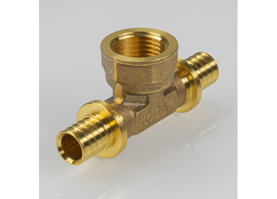 Надвижной аксиальный тройник Valtec 16 (2,2) мм. x 1/2" x 16 (2,2) мм. с внутренней резьбой VTm.432.G.160416