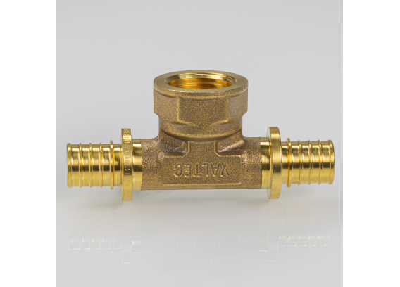 Надвижной аксиальный тройник Valtec 16 (2,2) мм. x 1/2" x 16 (2,2) мм. с внутренней резьбой VTm.432.G.160416