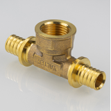 Надвижной аксиальный тройник Valtec 16 (2,2) мм. x 1/2" x 16 (2,2) мм. с внутренней резьбой VTm.432.G.160416
