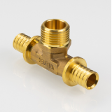 Надвижной аксиальный тройник Valtec 16 (2,2) мм. x 1/2" x 16 (2,2) мм. с наружной резьбой VTm.433.G.160416