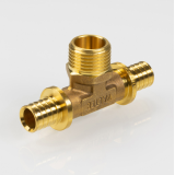 Надвижной аксиальный тройник Valtec 16 (2,2) мм. x 1/2" x 16 (2,2) мм. с наружной резьбой VTm.433.G.160416