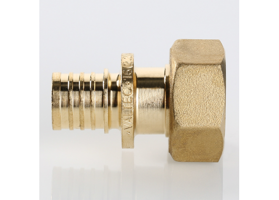 Надвижной аксиальный соединитель Valtec 20 (2,8) мм. x 1/2" с накидной гайкой VTm.422.BG.002004