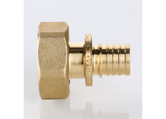 Надвижной аксиальный соединитель Valtec 20 (2,8) мм. x 3/4" с накидной гайкой, под ЕК VTm.422.EBG.002005