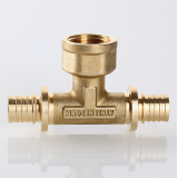 Надвижной аксиальный тройник Valtec 20 (2,8) мм. x 1/2" x 20 (2,8) мм. с внутренней резьбой VTm.432.BG.200420