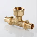 Надвижной аксиальный тройник Valtec 20 (2,8) мм. x 1/2" x 20 (2,8) мм. с внутренней резьбой VTm.432.BG.200420