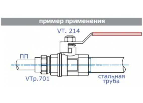 Муфта полипропиленовая Valtec 32 мм. x 1/2" с наружной резьбой VTp.701.0.03204