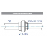 Муфта полипропиленовая Valtec 50 мм. x 1 1/2" с внутренней резьбой, под ключ VTp.706.0.05008