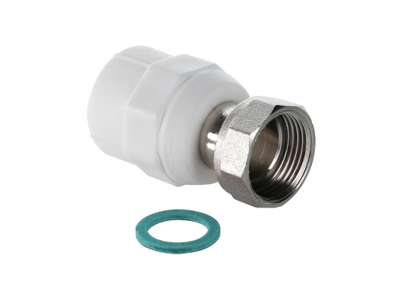 Муфта полипропиленовая Valtec 25 мм. x 1" с накидной гайкой VTp.708.0.02506