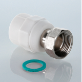 Муфта полипропиленовая Valtec 25 мм. x 1" с накидной гайкой VTp.708.0.02506