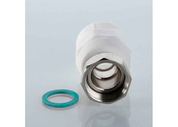 Муфта полипропиленовая Valtec 25 мм. x 1" с накидной гайкой VTp.708.0.02506