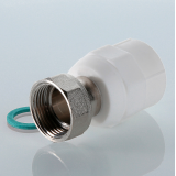 Муфта полипропиленовая Valtec 25 мм. x 1" с накидной гайкой VTp.708.0.02506