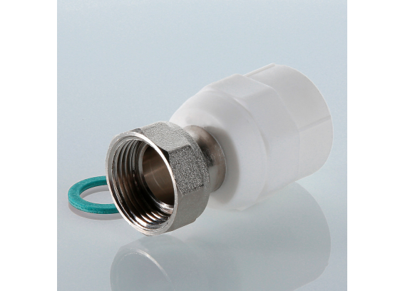 Муфта полипропиленовая Valtec 25 мм. x 1" с накидной гайкой VTp.708.0.02506