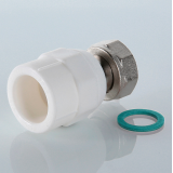 Муфта полипропиленовая Valtec 25 мм. x 1" с накидной гайкой VTp.708.0.02506