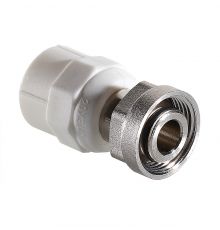 Муфта полипропиленовая Valtec 20 мм. x 3/4" с накидной гайкой для перехода на евроконус VTp.708.E.02005