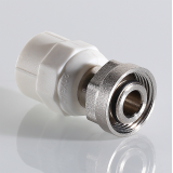 Муфта полипропиленовая Valtec 20 мм. x 3/4" с накидной гайкой для перехода на евроконус VTp.708.E.02005