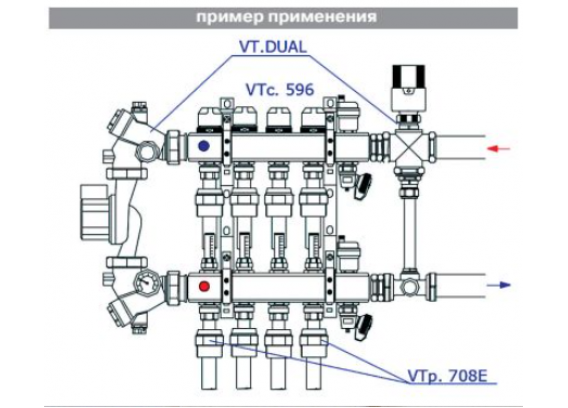 Муфта полипропиленовая Valtec 20 мм. x 3/4" с накидной гайкой для перехода на евроконус VTp.708.E.02005