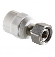 Муфта полипропиленовая Valtec 20 мм. x 1/2" с накидной гайкой для перехода на конус VTp.708.K.02004
