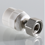 Муфта полипропиленовая Valtec 20 мм. x 1/2" с накидной гайкой для перехода на конус VTp.708.K.02004