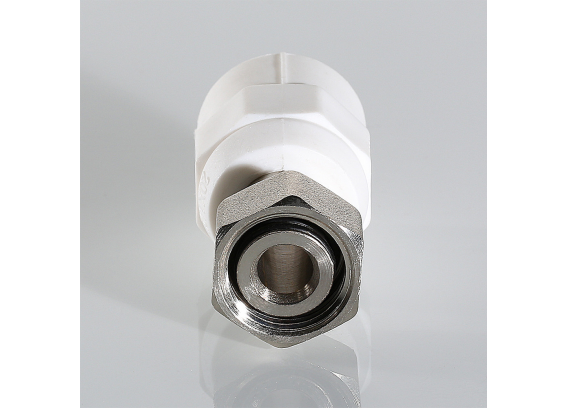 Муфта полипропиленовая Valtec 20 мм. x 1/2" с накидной гайкой для перехода на конус VTp.708.K.02004