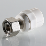 Муфта полипропиленовая Valtec 20 мм. x 1/2" с накидной гайкой для перехода на конус VTp.708.K.02004