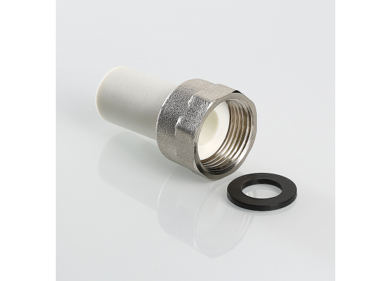 Штуцер с накидной гайкой полипропиленовый Valtec 20 мм. x 3/4" VTp.722.0.02005