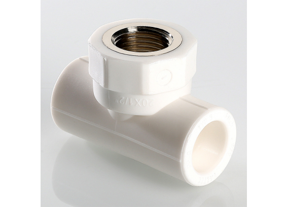 Тройник полипропиленовый Valtec 20 мм. x 1/2" x 20 мм. с внутренней резьбой VTp.732.0.02004