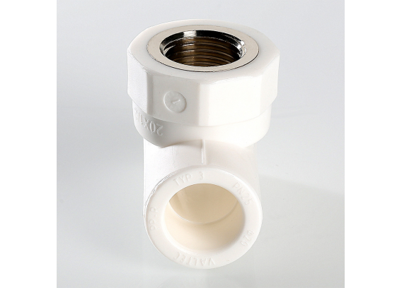 Тройник полипропиленовый Valtec 20 мм. x 1/2" x 20 мм. с внутренней резьбой VTp.732.0.02004