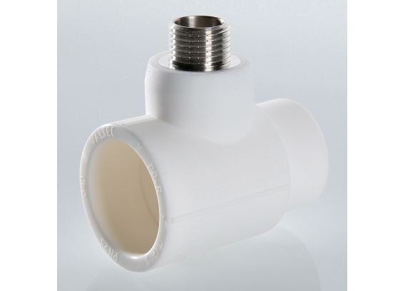 Тройник коллекторный полипропиленовый Valtec 40 мм. x 1/2" x 40 мм. с наружной резьбой VTp.734.0.04004