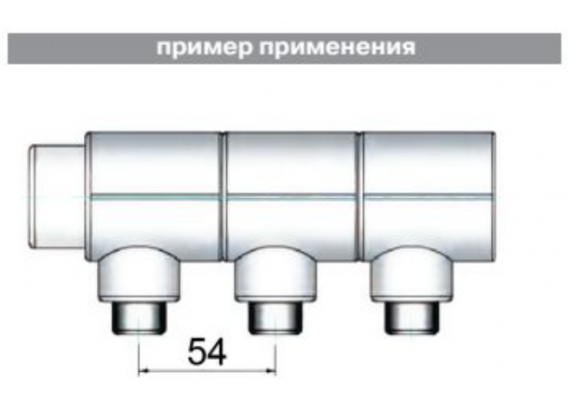 Тройник коллекторный полипропиленовый Valtec 40 мм. x 1/2" x 40 мм. с наружной резьбой VTp.734.0.04004