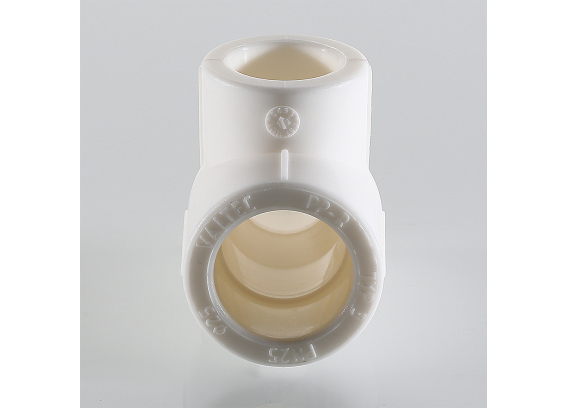 Тройник полипропиленовый Valtec 32 мм. x 25 мм. x 25 мм. переходной VTp.735.0.032025025