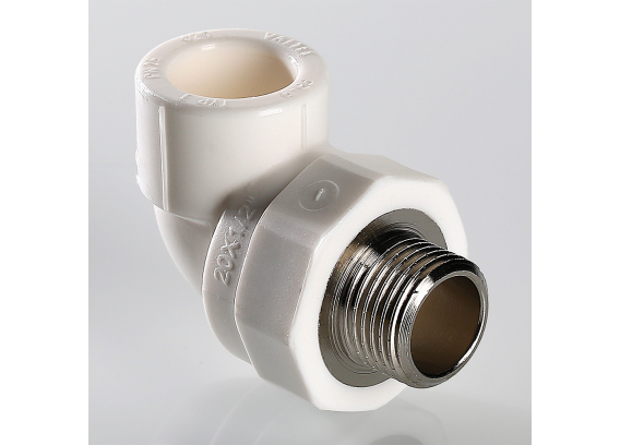 Угольник полипропиленовый Valtec 32 мм. x 1" с наружной резьбой VTp.753.0.03206