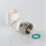 Угольник полипропиленовый Valtec 25 мм. x 1" с накидной гайкой VTp.758.0.02506
